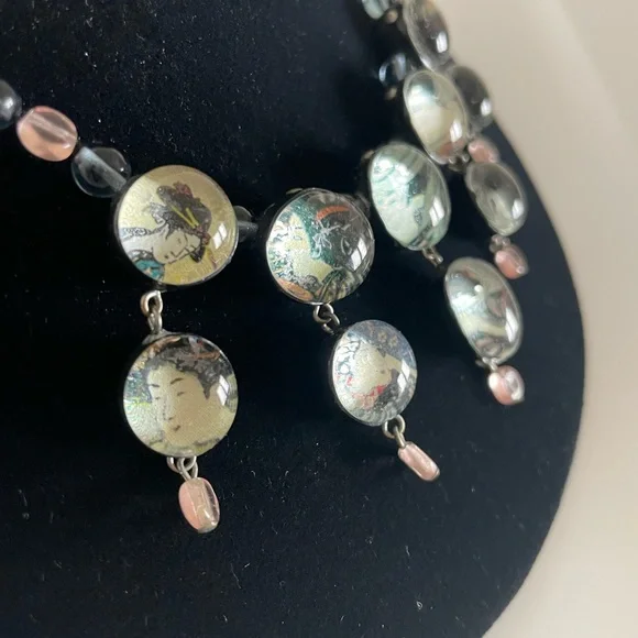 Geisha art bubble necklace - Picture 3 of 6